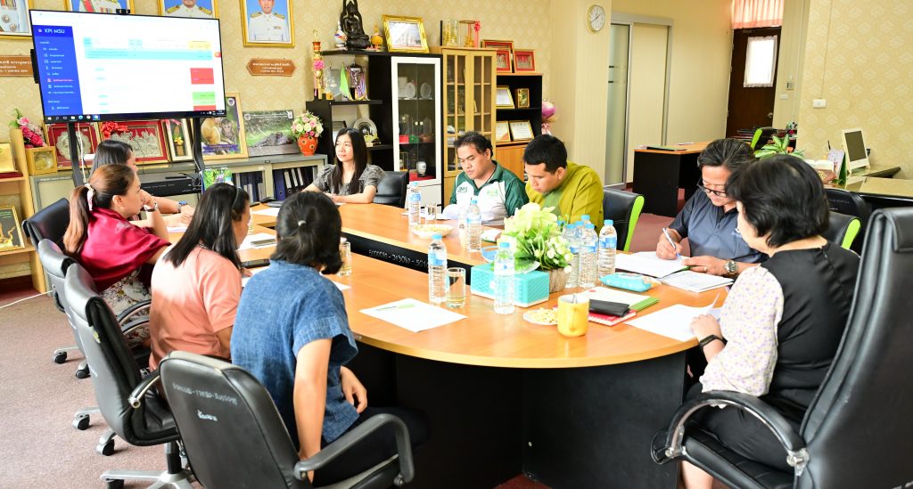 ประชุมคณะกรรมการดำเนินงานคำรับรองการปฏิบัติราชการ ระดับคณะ คณะสิ่งแวดล้อมและทรัพยากรศาสตร์ มมส ณ วันที่ 15 กรกฎาคม 2568