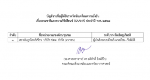 ประกาศผลรางวัลขับเคลื่อนความยั่งยืน เพื่อธรรมชาติและความรีซิเลียนซ์ (SAANR) ประจำปี พ.ศ. 2568