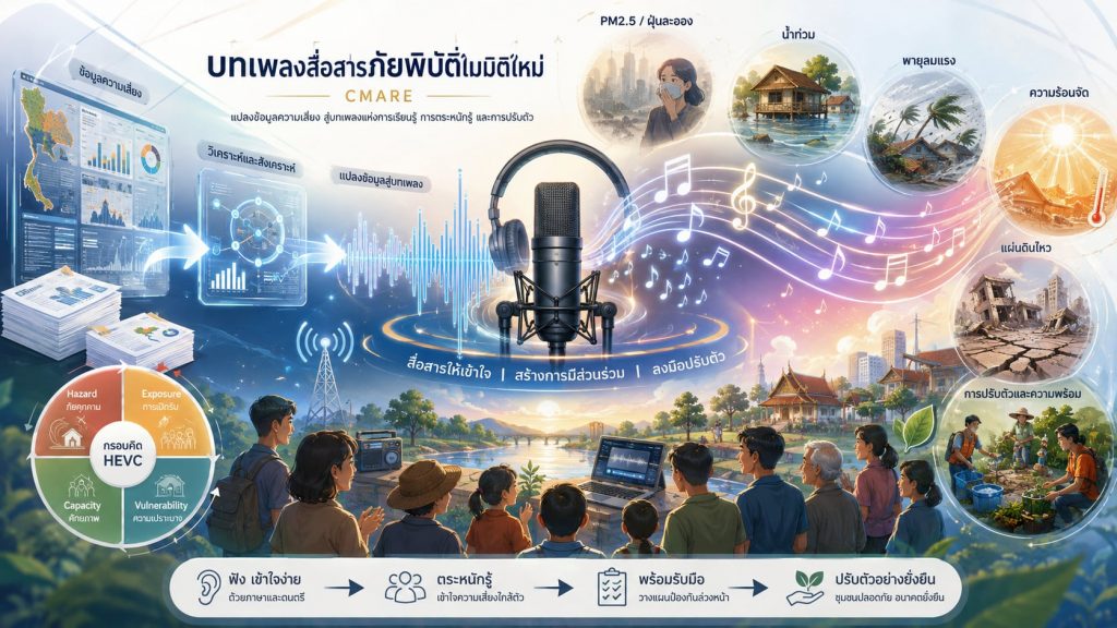 CMARE พัฒนาบทเพลงสื่อสารภัยพิบัติในมิติใหม่
