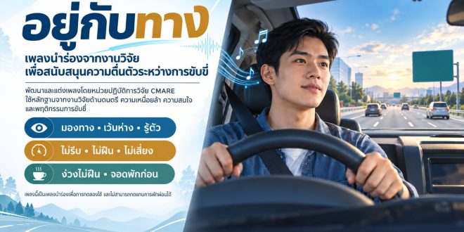 “อยู่กับทาง” เพลงนำร่องจากงานวิจัย เพื่อสนับสนุนความตื่นตัวระหว่างการขับขี่